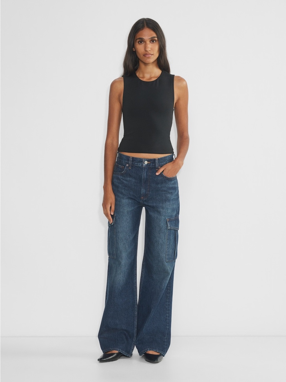 Denim Forum Farrah Wide Leg Cargos